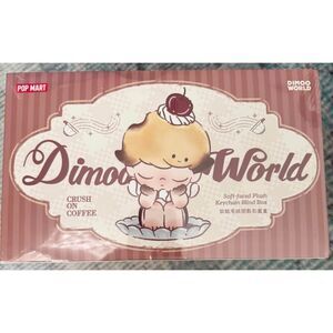 Pop Mart Dimoo Crush on Coffee Series Soft Faced Plush Keychain Blind Box Case